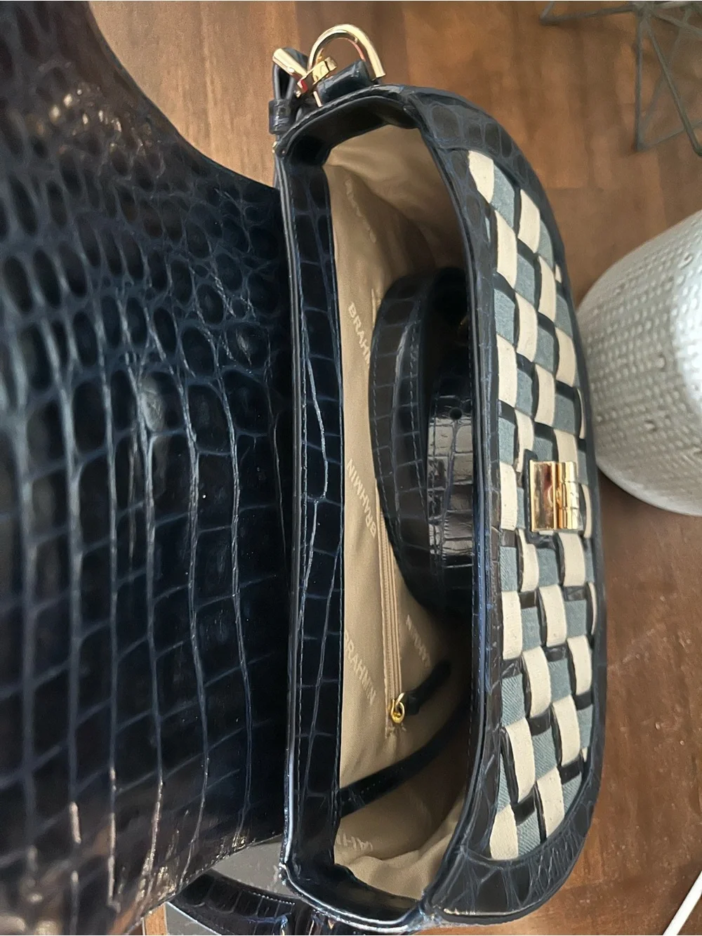 Brahmin Cynthia Coastal Blue Edgewater Crossbody Bag
